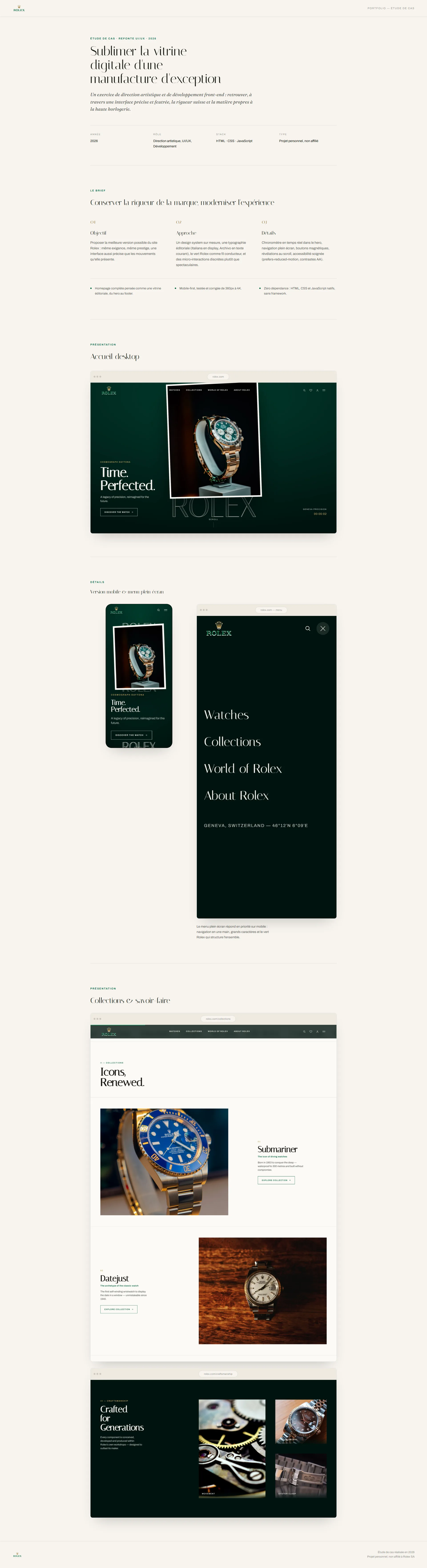 Rolex - Refonte · visuel 1